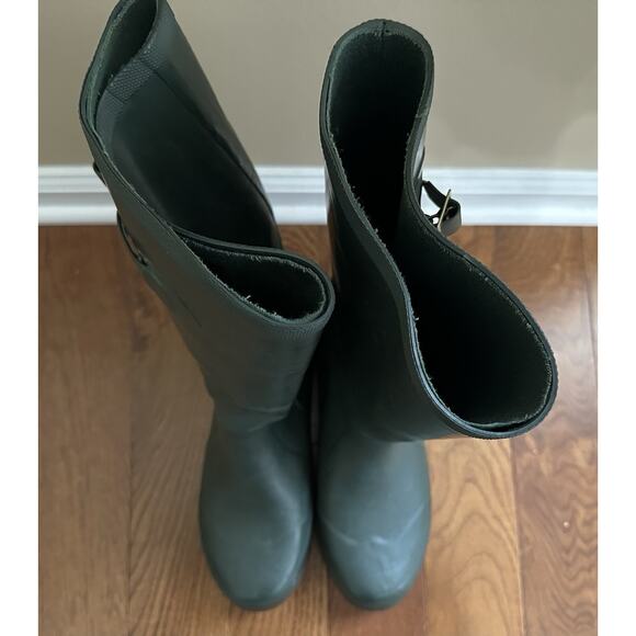 LL Bean Wellie Rubber Rain Boots Women's Size 9 Green Tall Muck Boot - Picture 6 of 10